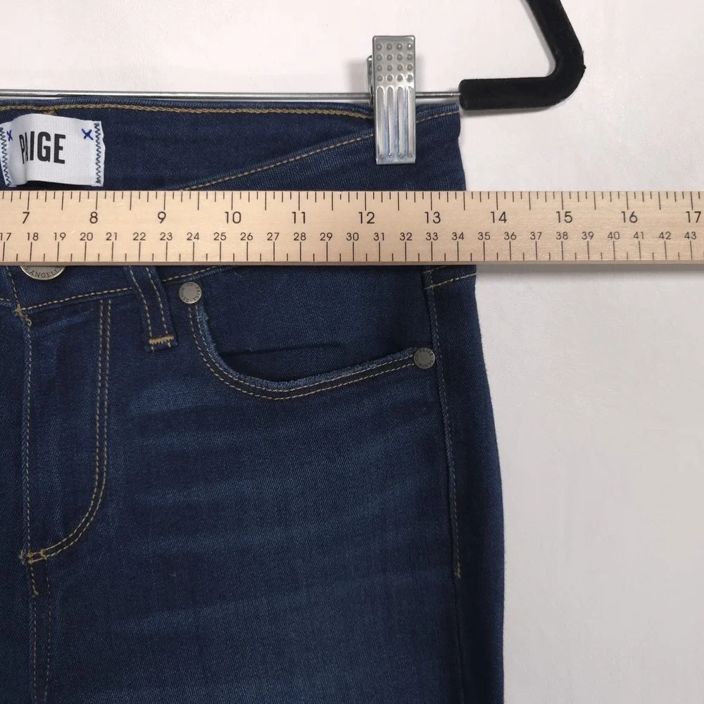 PAIGE Jeans Women 27 High Rise Straight Dark Wash‎ Denim Skyline Skinny